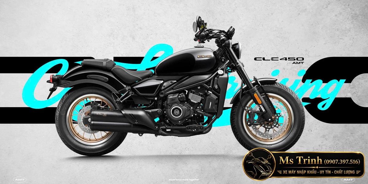 CFMoto 450CL-C AMT 449cc phong cách cruiser nổi bật với thiết kế thấp, mạnh mẽ và hệ thống truyền động AMT