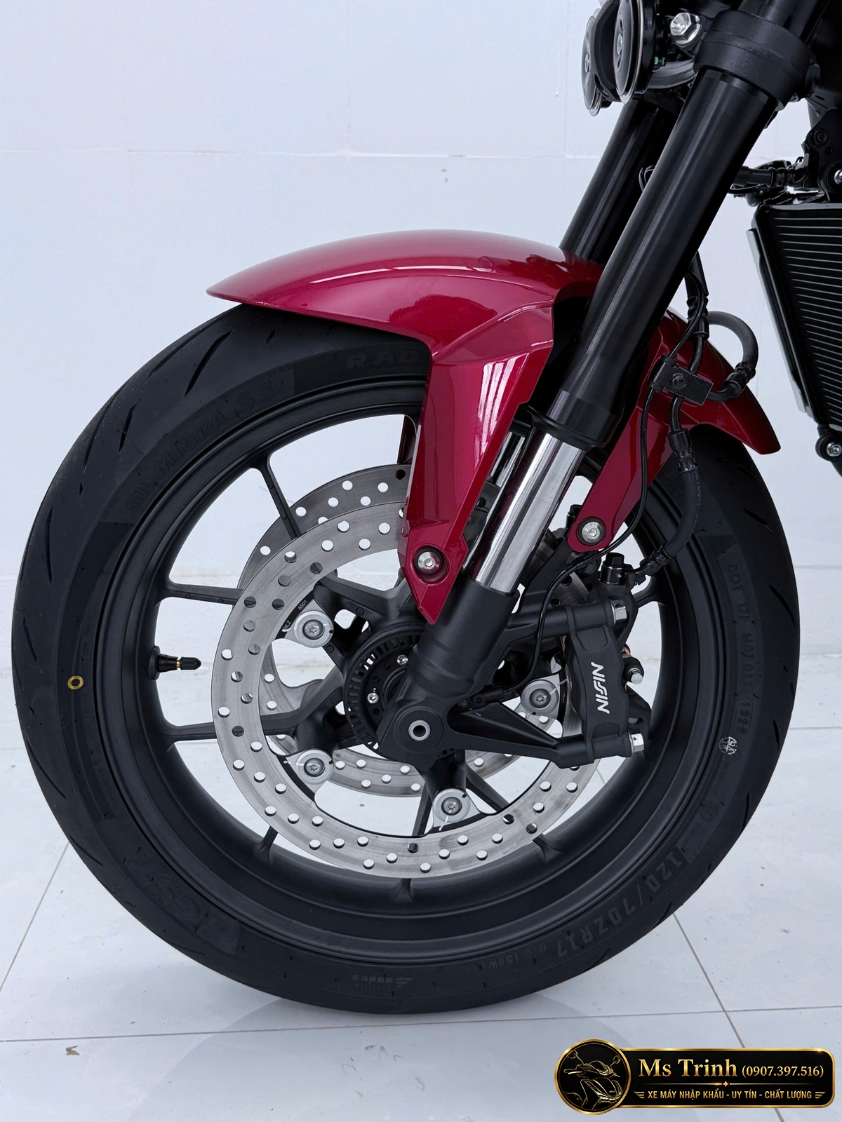 Phanh đĩa kép bánh trước Honda CB500SF kết hợp heo phanh Nissin và hệ thống ABS