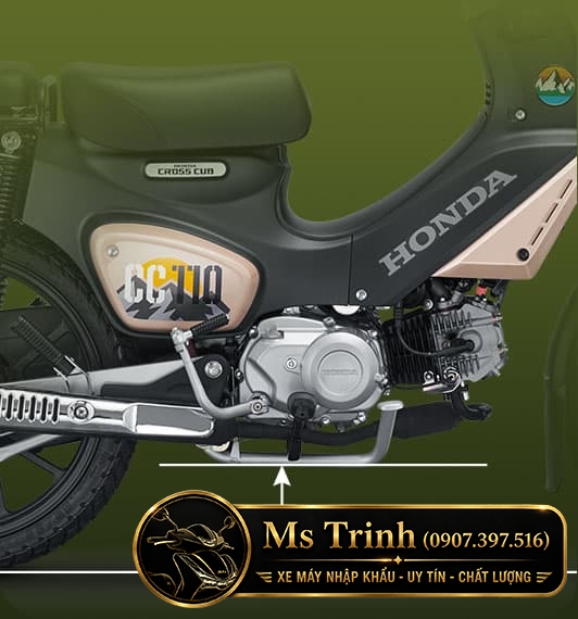 Động cơ 110cc trên Honda Cross Cub CC110 2026 kết hợp hộp số bán tự động