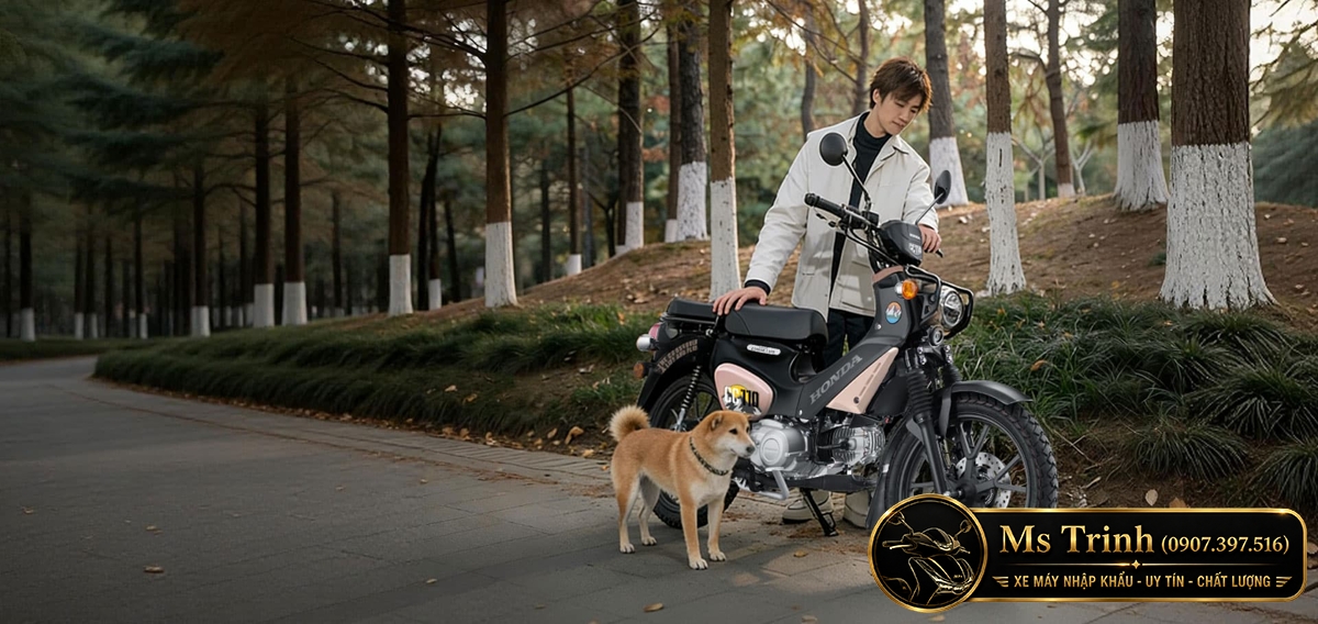 Bánh trước Honda CC110 2026 trang bị phanh đĩa ABS và lốp gai 17 inch
