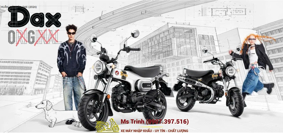 thiết kế tổng thể honda dax 125 minibike