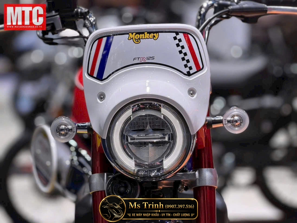 Honda Monkey FTR125 chính hãng nổi bật với hệ thống đèn LED tròn cổ điển Honda Monkey FTR125 chính hãng nổi bật với hệ thống đèn LED tròn cổ điển