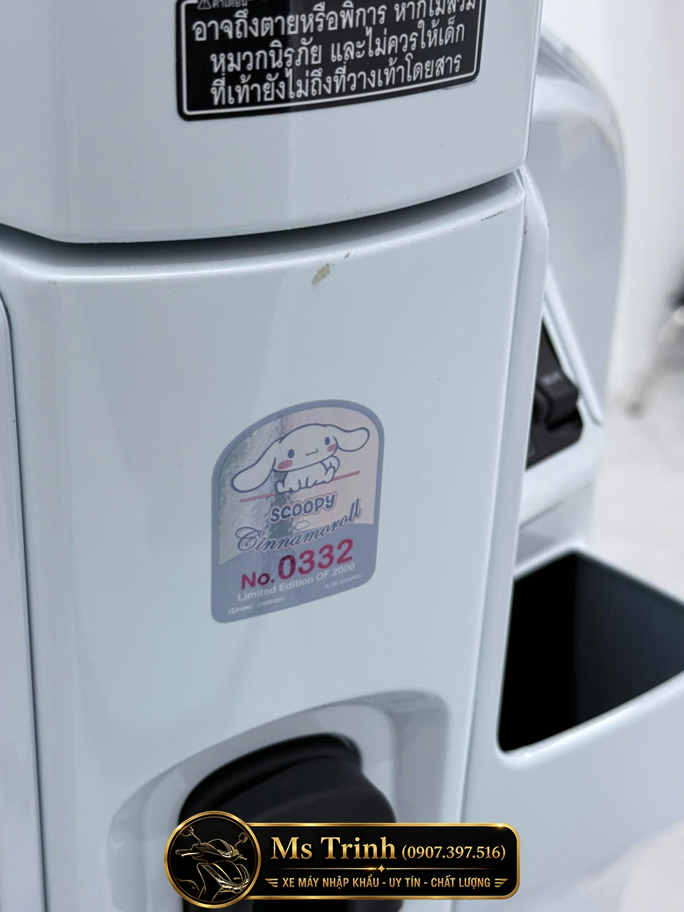 Chi tiết tem Honda Scoopy Cinnamoroll giới hạn 2000 xe toàn cầu