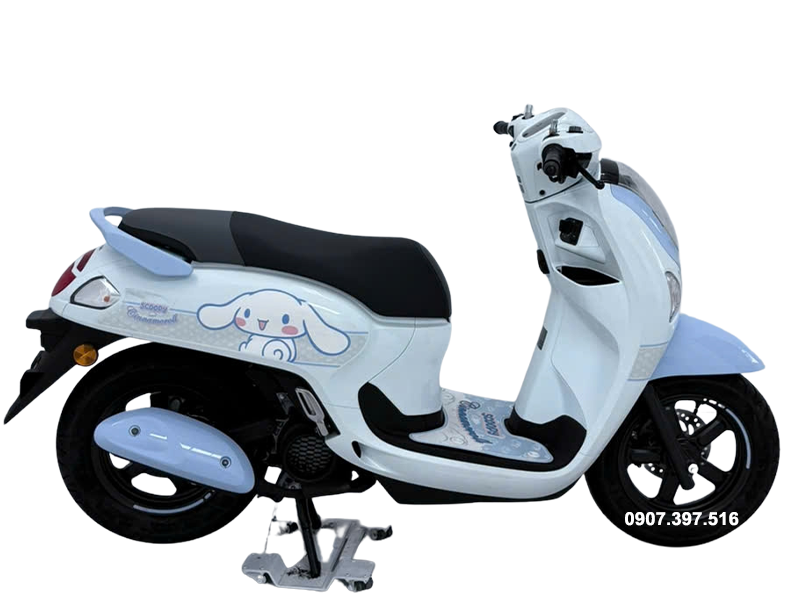 Honda Scoopy Cinnamoroll 2026 giới hạn 2000 xe với thiết kế Sanrio độc quyền