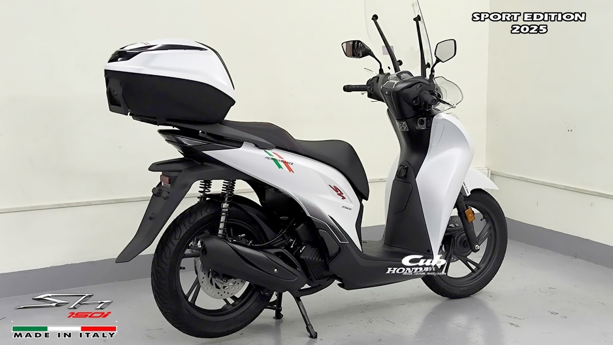 Honda SH150i 2025 Sport Edition màu trắng với thiết kế tinh tế