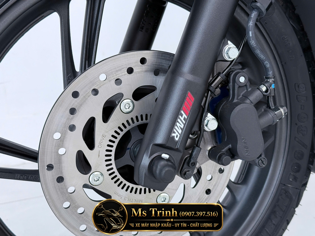 Bánh trước Honda SH150i Italy HMR trang bị phanh đĩa ABS và lốp Michelin