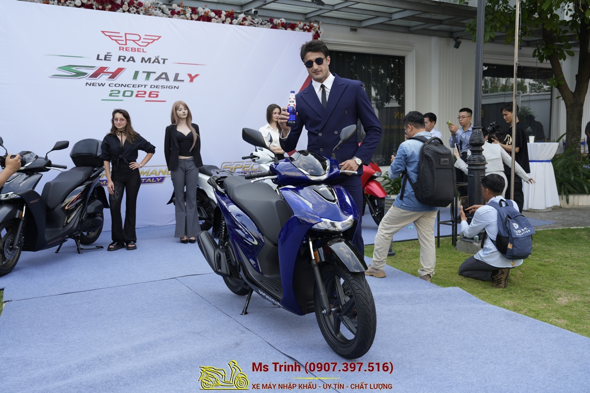 Honda SH150i Vetro Blue 2026 nhập Italia - Dàn áo trong suốt cực hiếm, chuẩn Sh Ý 2026 đẳng cấp