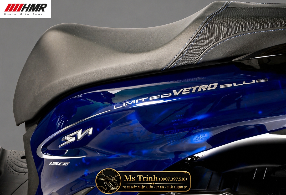 Tem Limited Vetro Blue trên Honda SH150i 2026 tạo điểm nhấn đậm chất hàng hiếm
