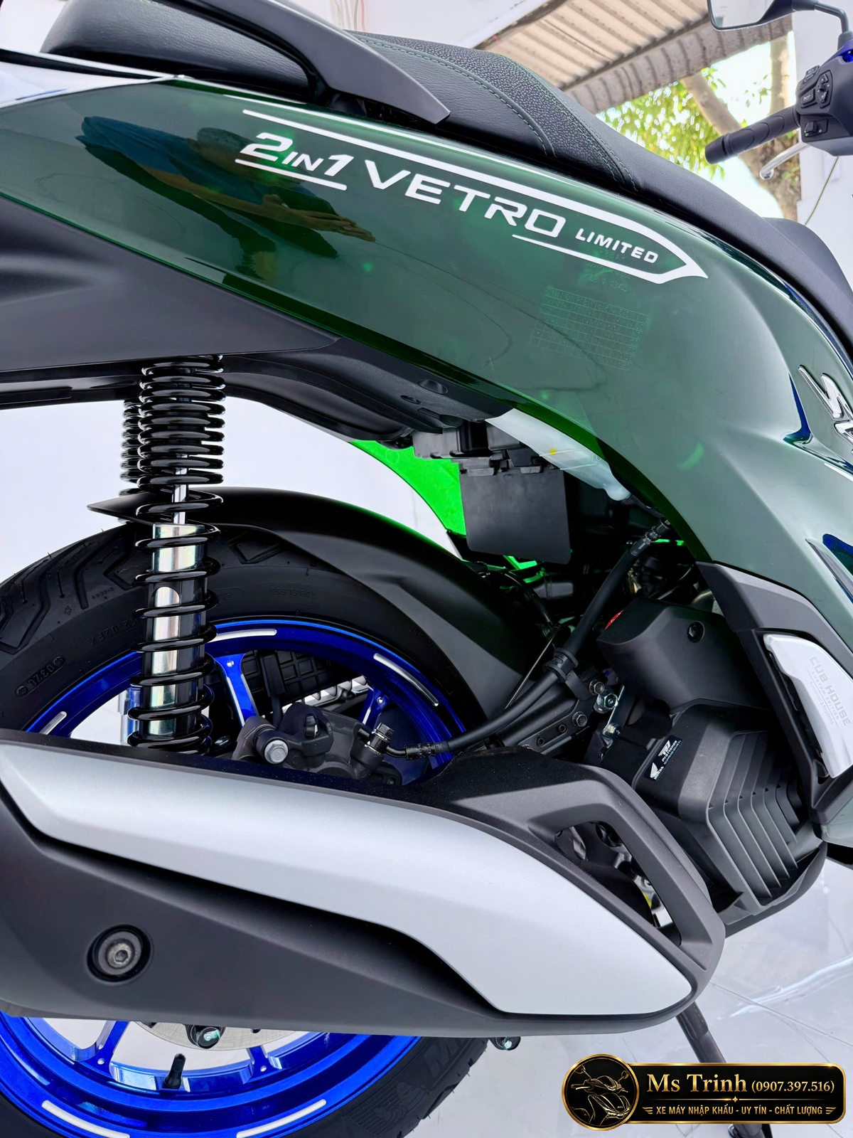 Cận cảnh Honda SH150i Vetro Super 2 in 1 Sapphire – Green thực tế siêu đẹp, siêu ấn tượng