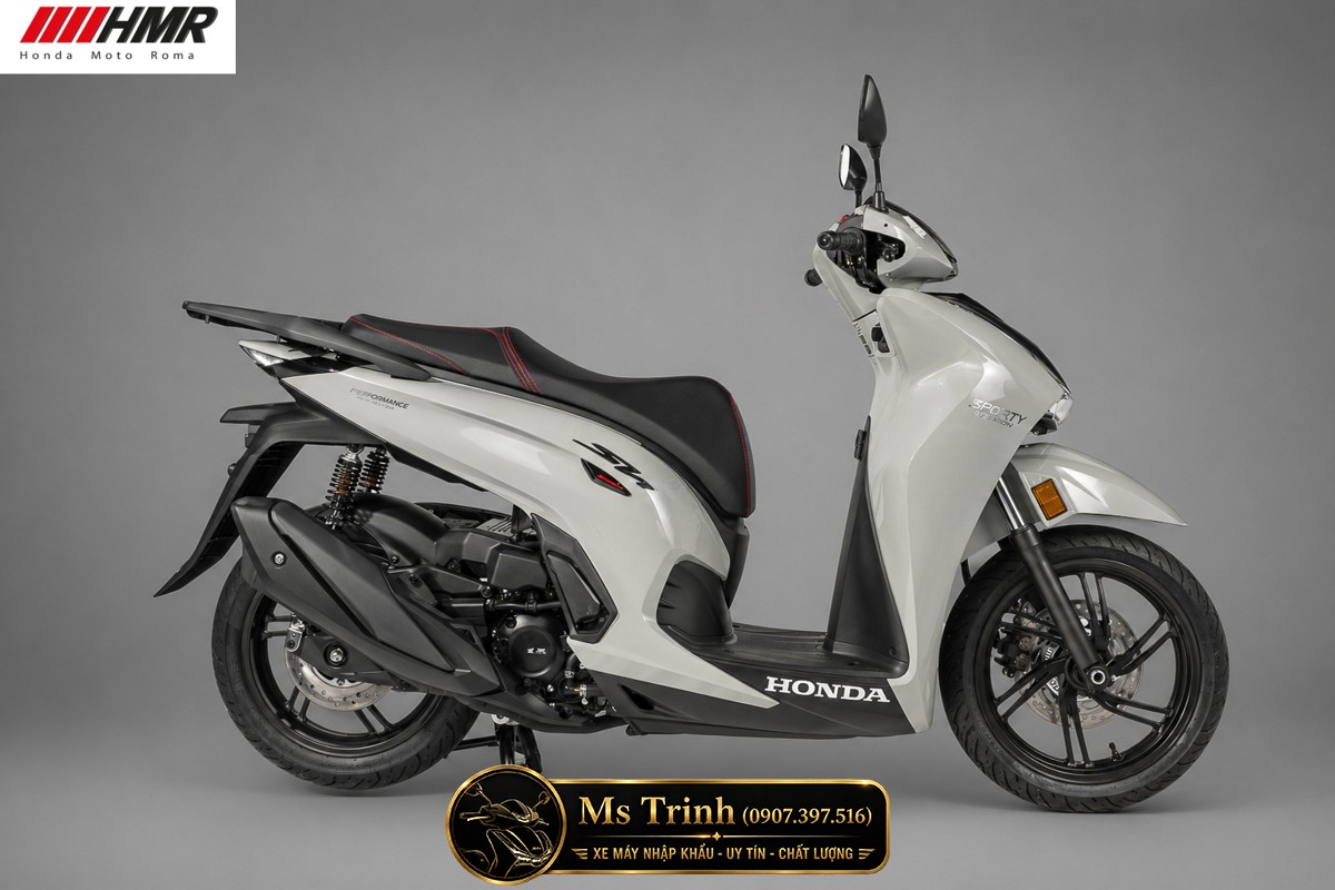 onda SH350i Sporty 2026 nhập Ý chính ngạch màu xám xi măng mang diện mạo mạnh mẽ và sang trọng