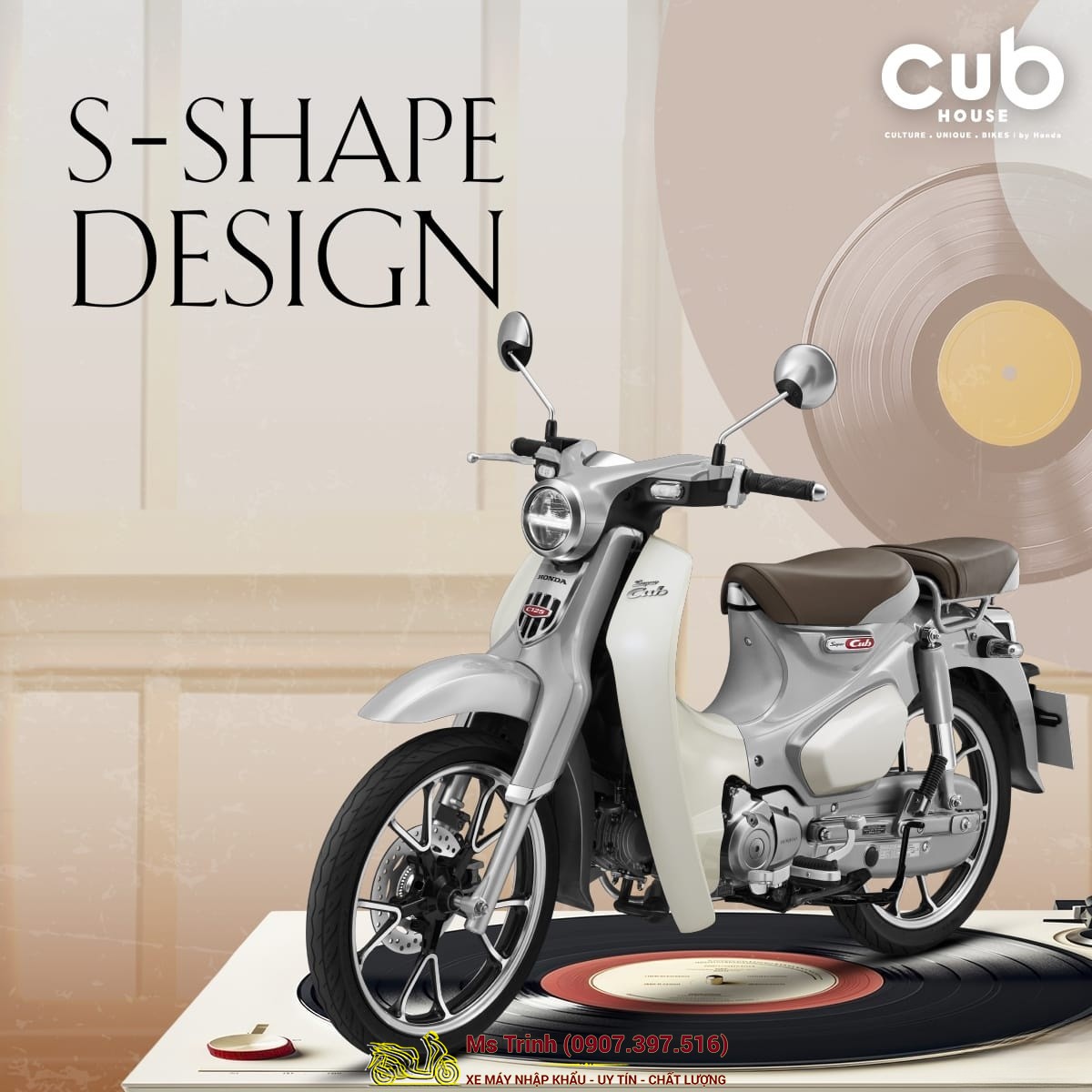 Honda Super Cub 125 ABS 2026 nhập khẩu Thái Lan tiếp tục kế thừa DNA thiết kế của dòng Cub nổi tiếng thế giới