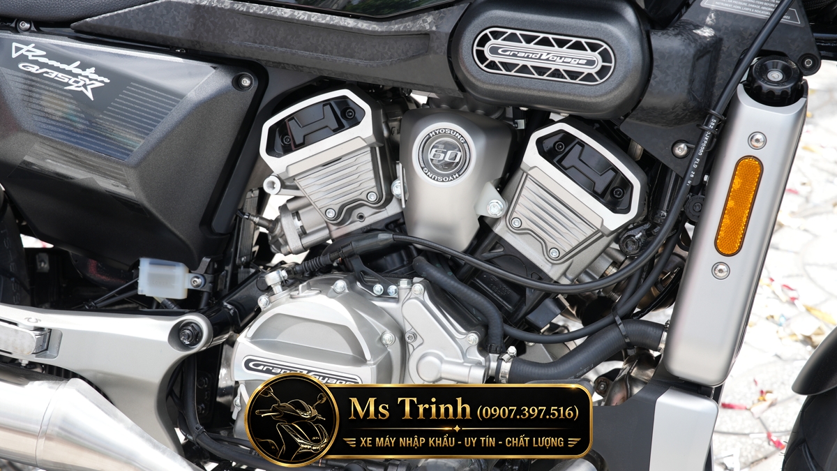Động cơ Hyosung GV350X - V-Twin mạnh mẽ,