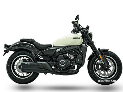 CFMOTO 450CL-C AMT 2026 trắng đỏ: Yên 705 mm, sang số không cần bóp côn trên cruiser 449cc
