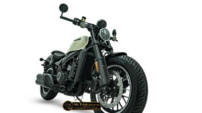 CFMOTO 450CL-C AMT 2026 trắng đỏ: Yên 705 mm, sang số không cần bóp côn trên cruiser 449cc