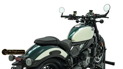 CFMOTO 450CL-C AMT 2026 trắng xanh Cruiser 449cc số tự động 6 cấp, yên thấp 705 mm