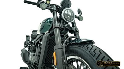 CFMOTO 450CL-C AMT 2026 trắng xanh Cruiser 449cc số tự động 6 cấp, yên thấp 705 mm