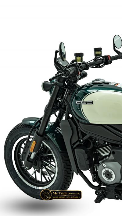 CFMOTO 450CL-C AMT 2026 trắng xanh Cruiser 449cc số tự động 6 cấp, yên thấp 705 mm