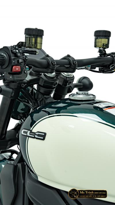 CFMOTO 450CL-C AMT 2026 trắng xanh Cruiser 449cc số tự động 6 cấp, yên thấp 705 mm