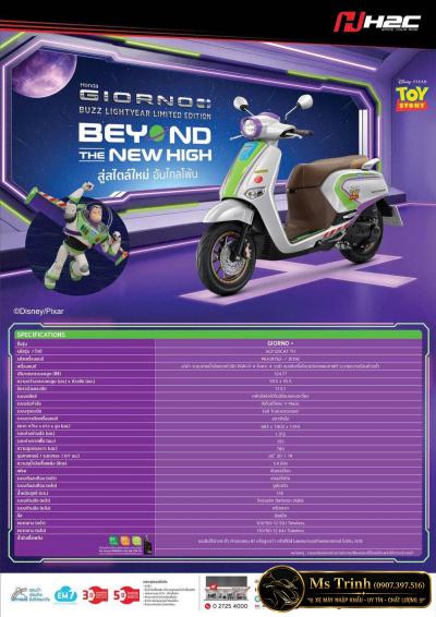 Honda Giorno Buzz Lightyear Limited Edition 2026: Phiên Bản Giới Hạn Đậm Chất Space Ranger Khiến Fan Toy Story Mê Mẩn