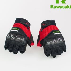 MESH PROTECTION  HALF FINGER GLOVE RED