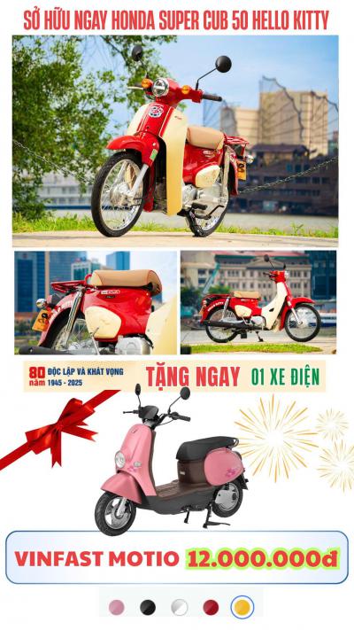 MUA Cub 50 Final Edition & Cub 50 Hello Kitty – Nhận ngay xe điện 12 triệu